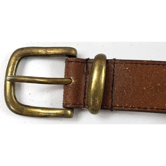 Rugged Leather 7106 Brown Belt Hashtag Stitching Design Men's Size 40 - Picture 5 of 12